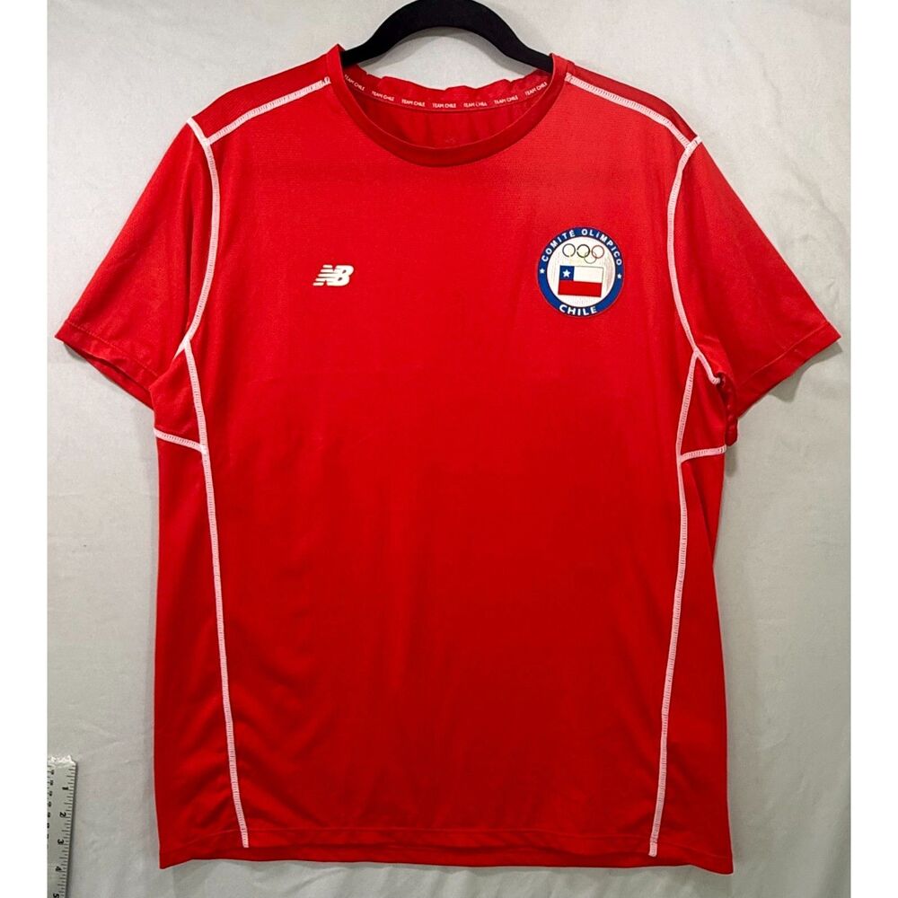 NB Team Chile Olympic Games Jersey Red Mens Soccer Training Shirt